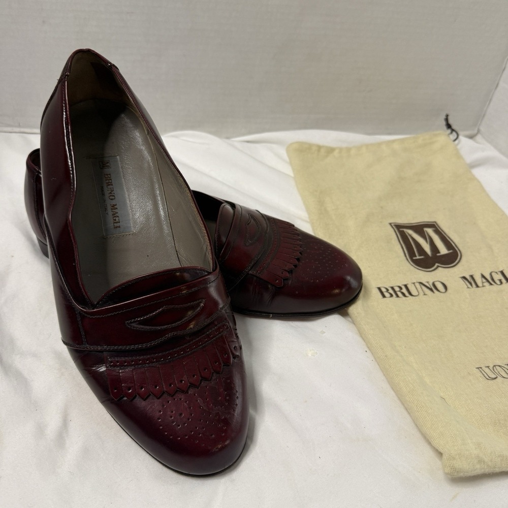 Bruno Magli Men's 8.5W Oxblood Penny Loafer – Dress Oxford